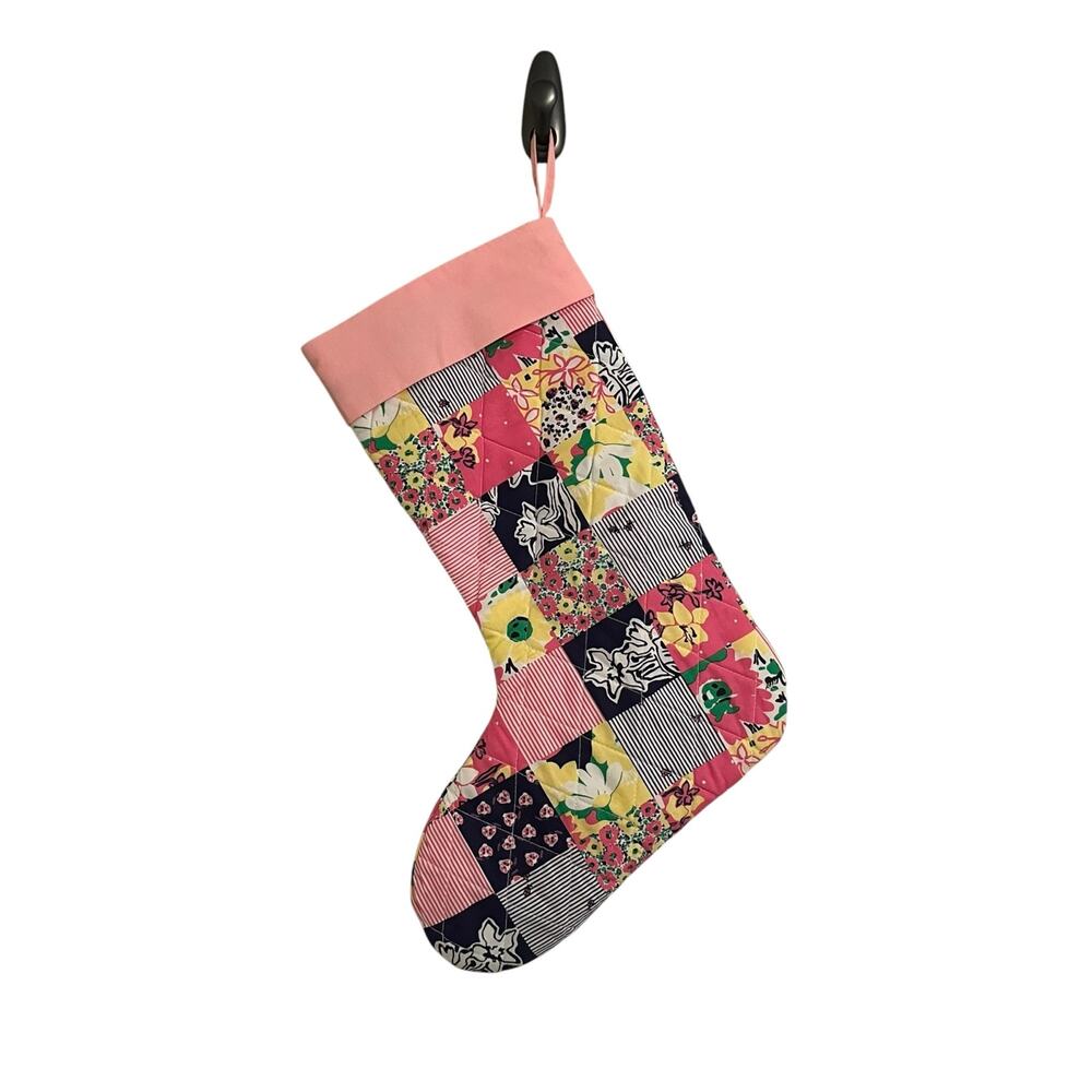 Lilly Pulitzer Patchwork Stocking Christmas Holiday Decor